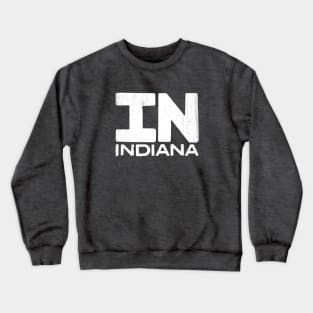 IN Indiana State Vintage Typography Crewneck Sweatshirt